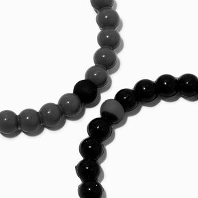 Bracelets porte-bonheur noir et gris - Lot de 2,