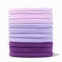 Mixed Purples Rolled Hair Ties - 10 Pack,