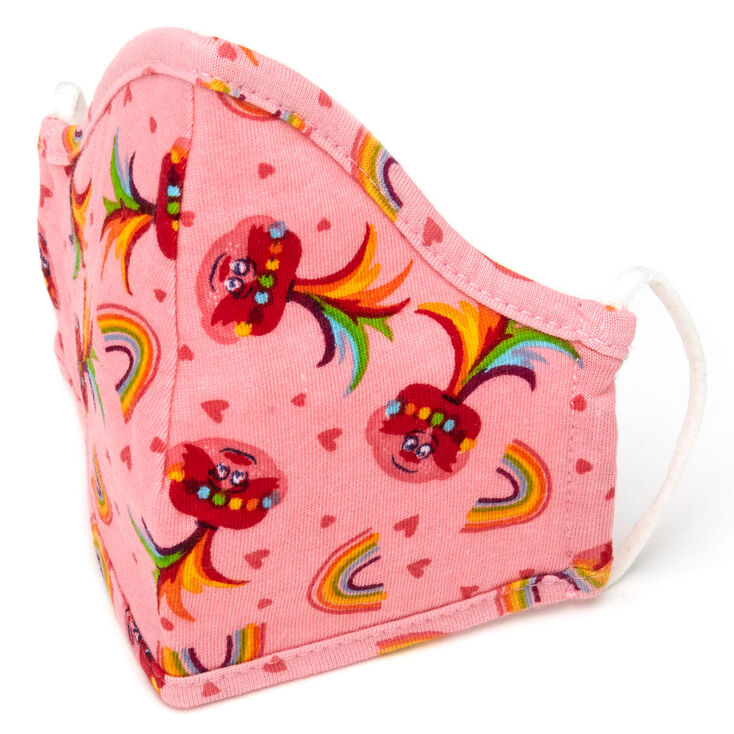 Masque en tissu Poppy Les Trolls 2 &ndash; Rose, enfant petite taille,