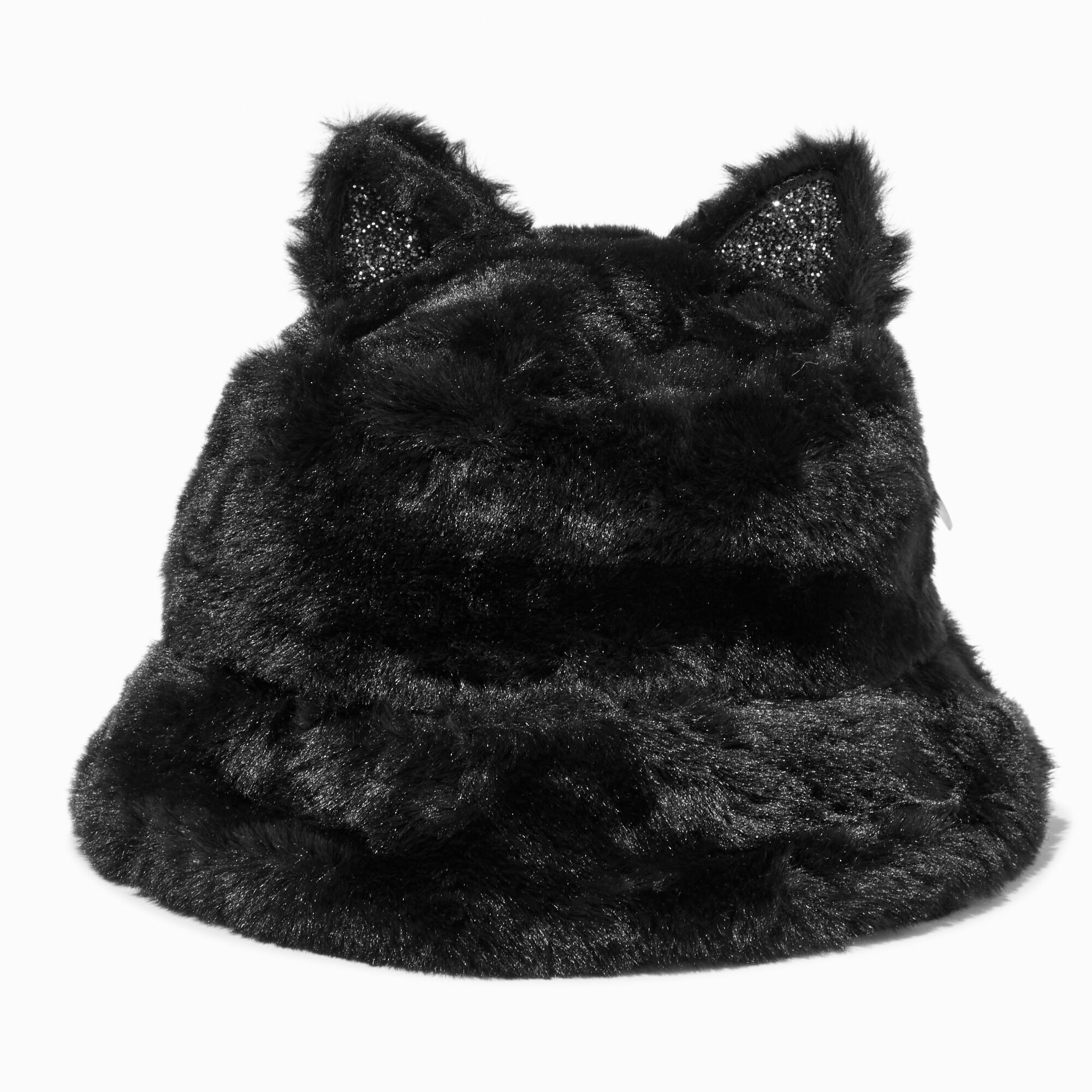 View Claires Cat Sherpa Bucket Hat Black information