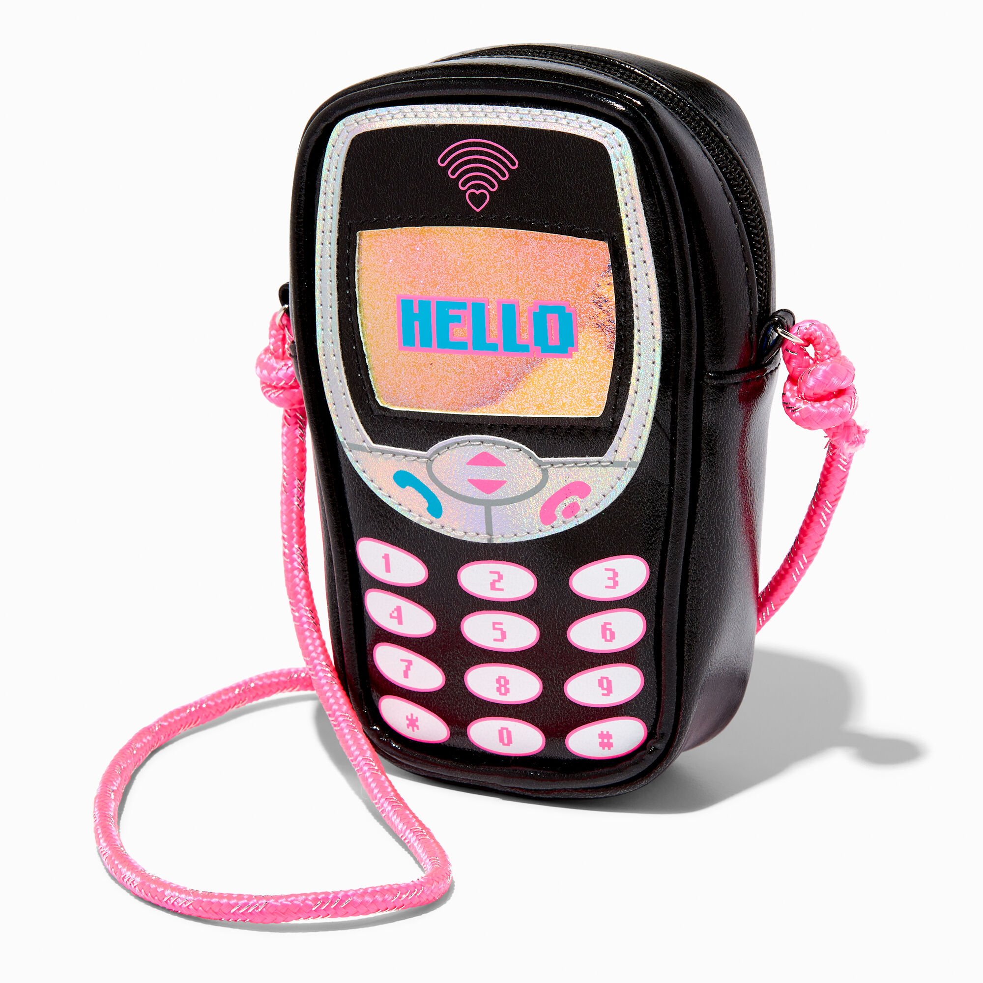 Claire's Sac à bandoulière noir pour mobile