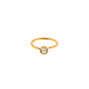 20G Gold-tone Stainless Steel Clear Crystal Nose Ring,