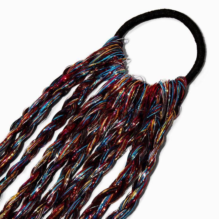 Rainbow Tinsel Faux Hair Tie,