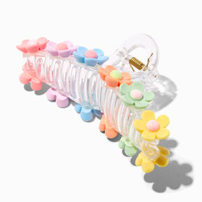 Large Clear Pastel Daisy Hair Claw,