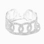 Silver Crystal Loopy Chain Bracelet,