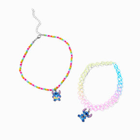Disney Stitch Claire&#39;s Exclusive Summer Choker Necklace Set - 2 Pack,