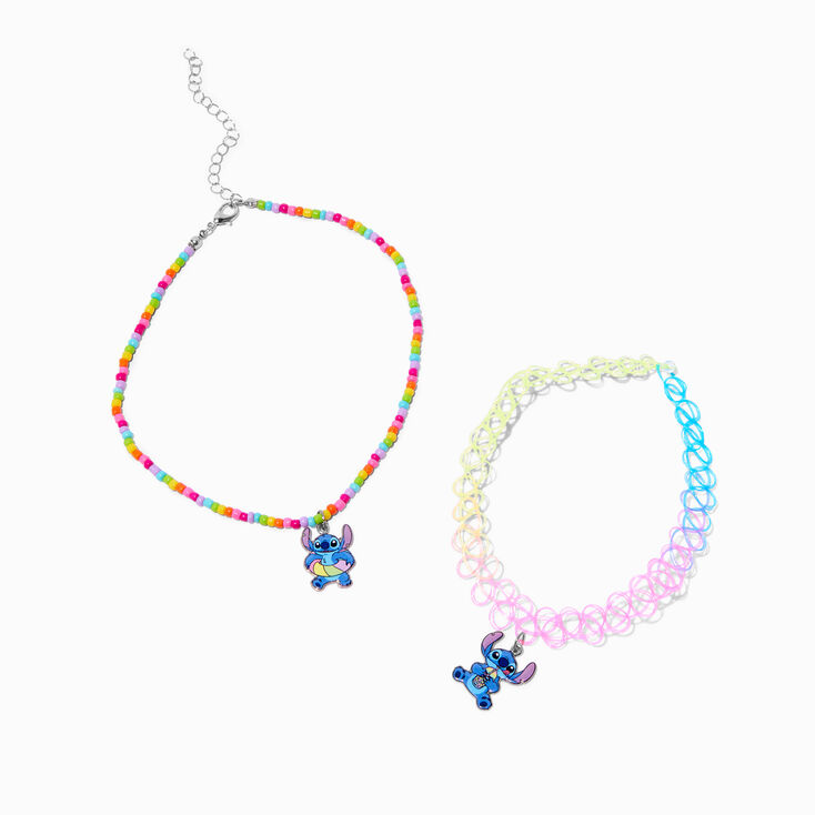 Disney Stitch Claire&#39;s Exclusive Summer Choker Necklace Set - 2 Pack,