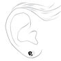 Sterling Silver Yin Yang Heart Stud Earrings,