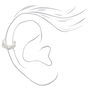 Silver Crystal Twisted Ear Cuffs - 3 Pack,