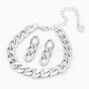 Silver Chain Link Jewellery Set - 2 Pack,