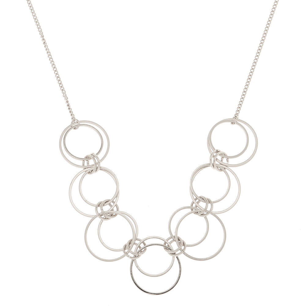 Ringing off the best sale hook silver necklace