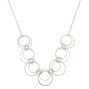 Silver Rings Statement Necklace,