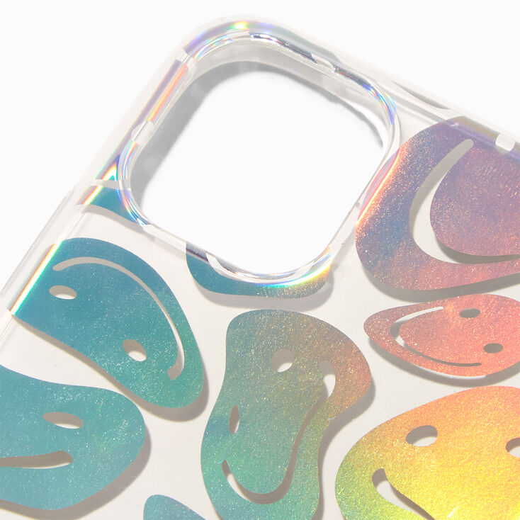 Holographic Happy Face Protective Phone Case - Fits iPhone&reg; 11,
