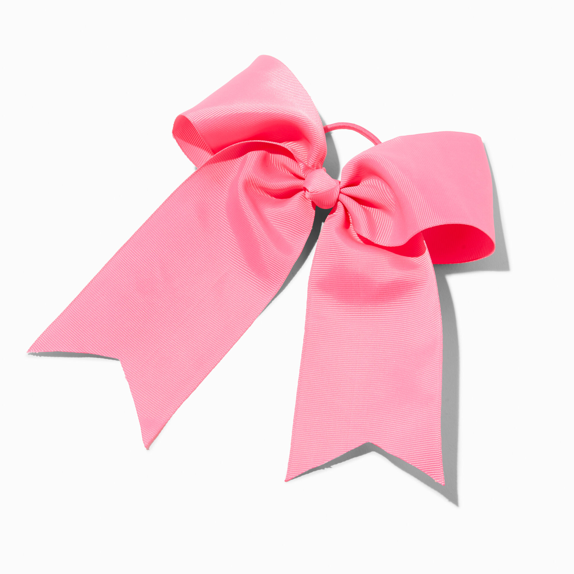 View Claires Large Bow Hair Tie Pink information