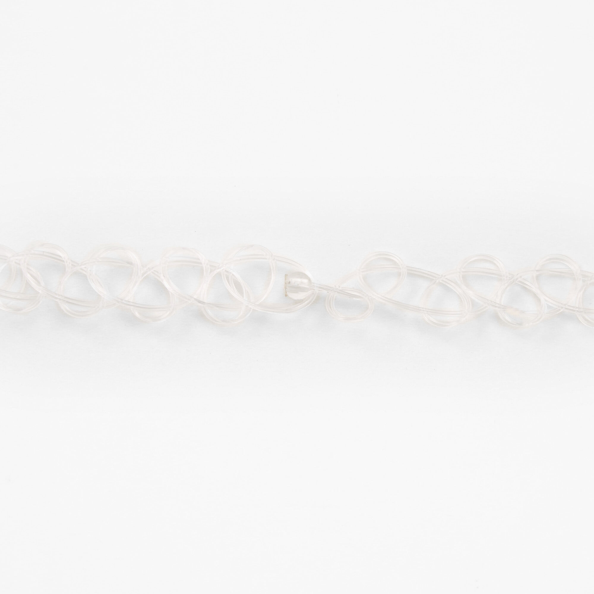 Butterfly Charm Clear Tattoo Choker Necklace,