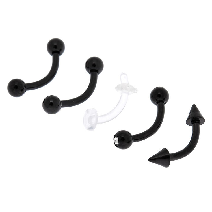 Midnight Eyebrow Bars - Black, 4 Pack,