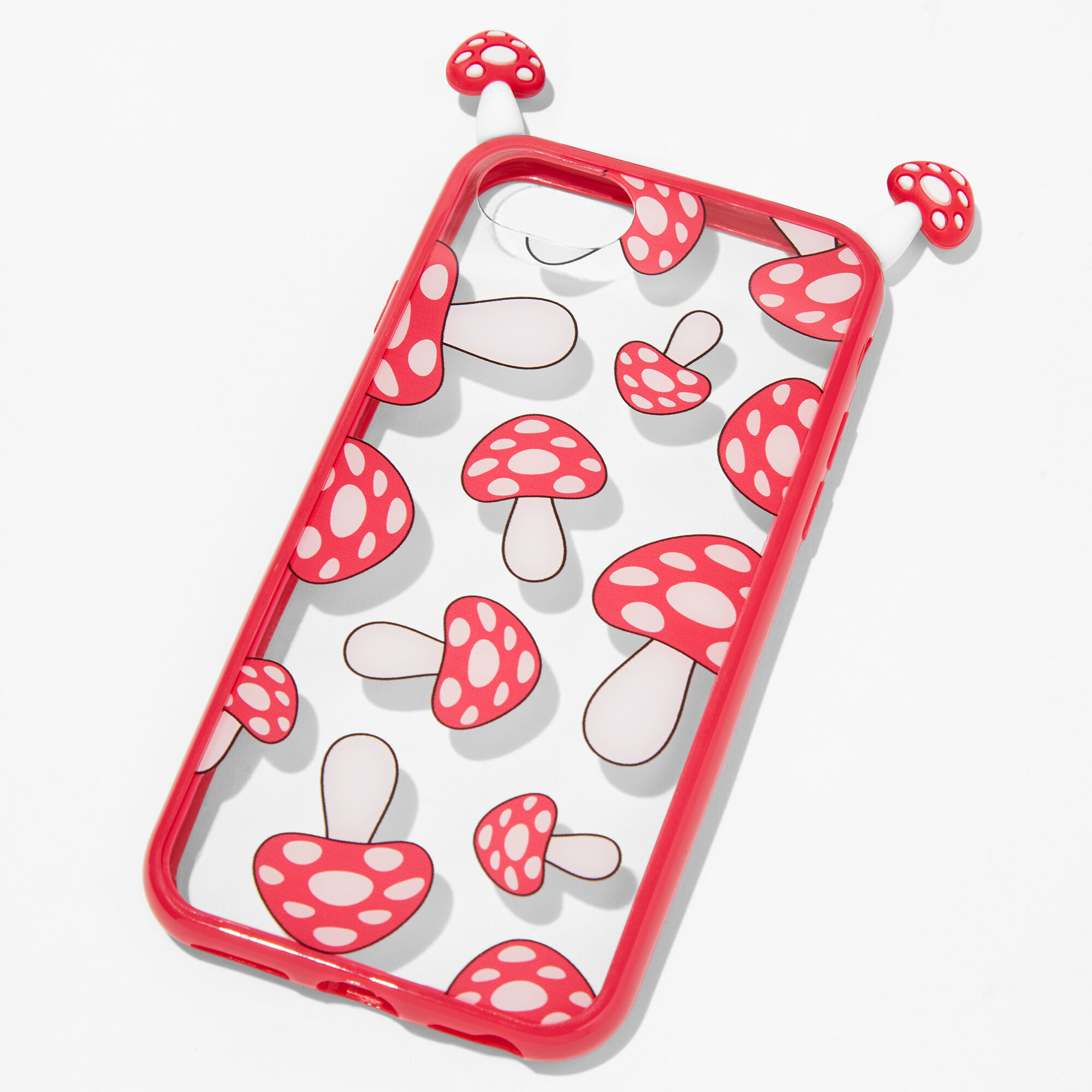 View Claires Mushrooms Clear Phone Case Fits Iphone 678se Red information