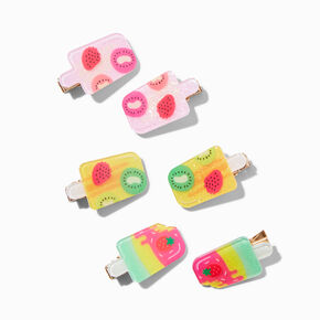 Claire&#39;s Club Fruit Ice Pop Hair Clips - 6 Pack,