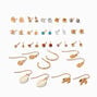 Gold-tone Coastal Earring Set - 20 Pack,