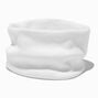 White Flat Ribbed Headwrap,