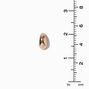 Gold-tone Bean 15mm Hoop Earrings,