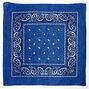 Paisley Bandana Headwrap - Royal Blue,
