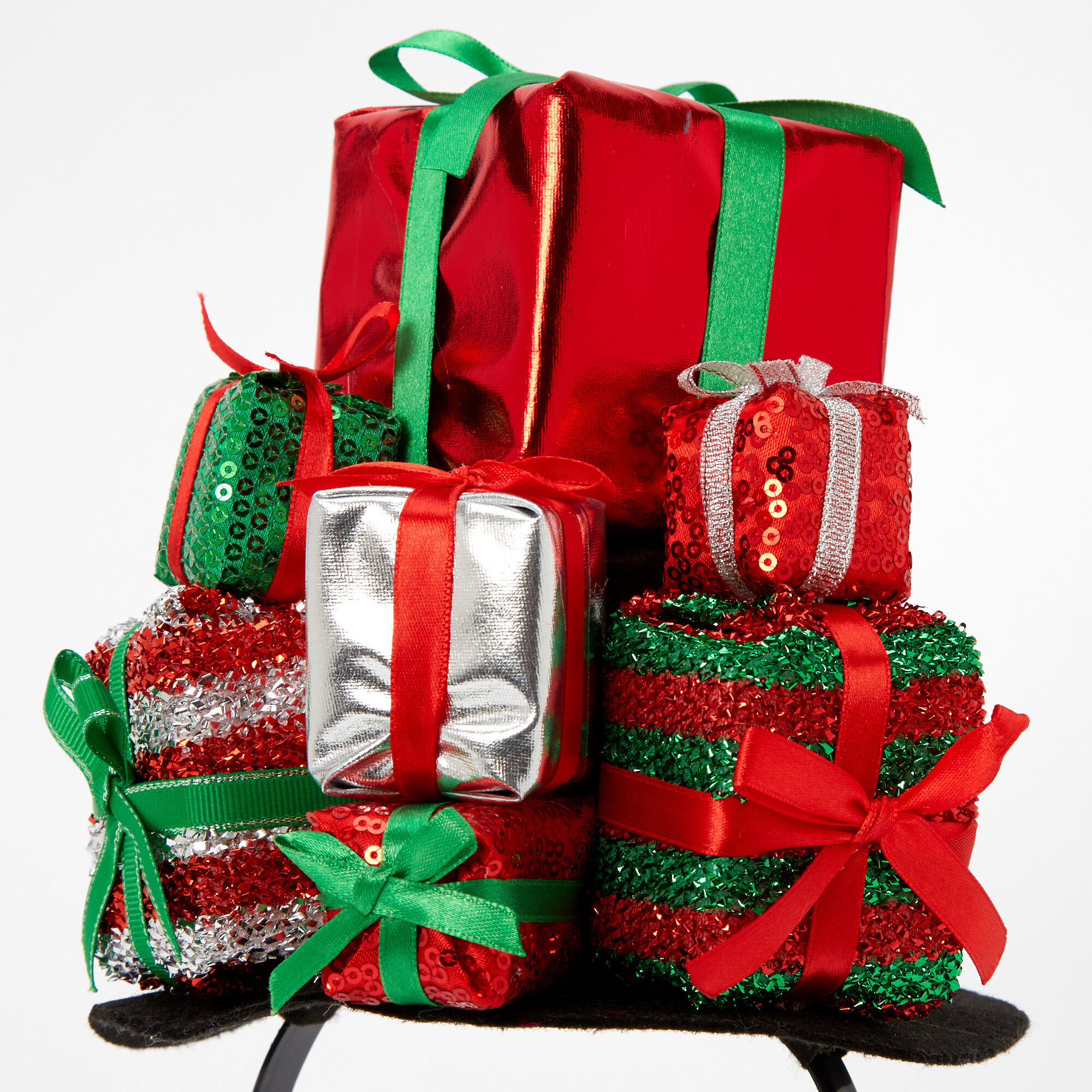 Christmas Present Tower Headband - Red,