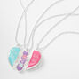 Mom, Big Sis, &amp; Lil Sis Split Heart Pendant Necklaces - 3 Pack,