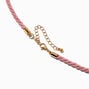 Gold-tone Scallop Pearl Pink Rope Pendant Necklace,