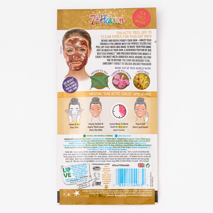 7th Heaven Stardust Galactic Gold Peel-Off Face Mask,