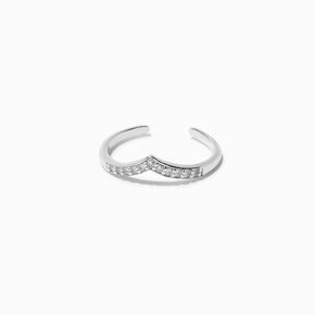 C LUXE by Claire&#39;s Sterling Silver Wave Toe Ring,