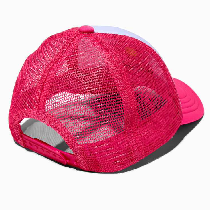 Claire&#39;s Club Pink Daisy Trucker Hat,