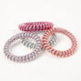 Multicolor Chic Spiral Hair Ties - 4 Pack,