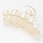 Small Pearl Clamshell Hair Claw - Cream,