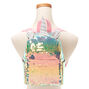 Holographic Sequin Unicorn Small Backpack - Pink,