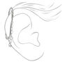 Silver Chain Industrial Ear Cuff,