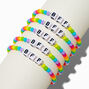 Best Friends Rainbow BFF Beaded Stretch Bracelets - 5 Pack,