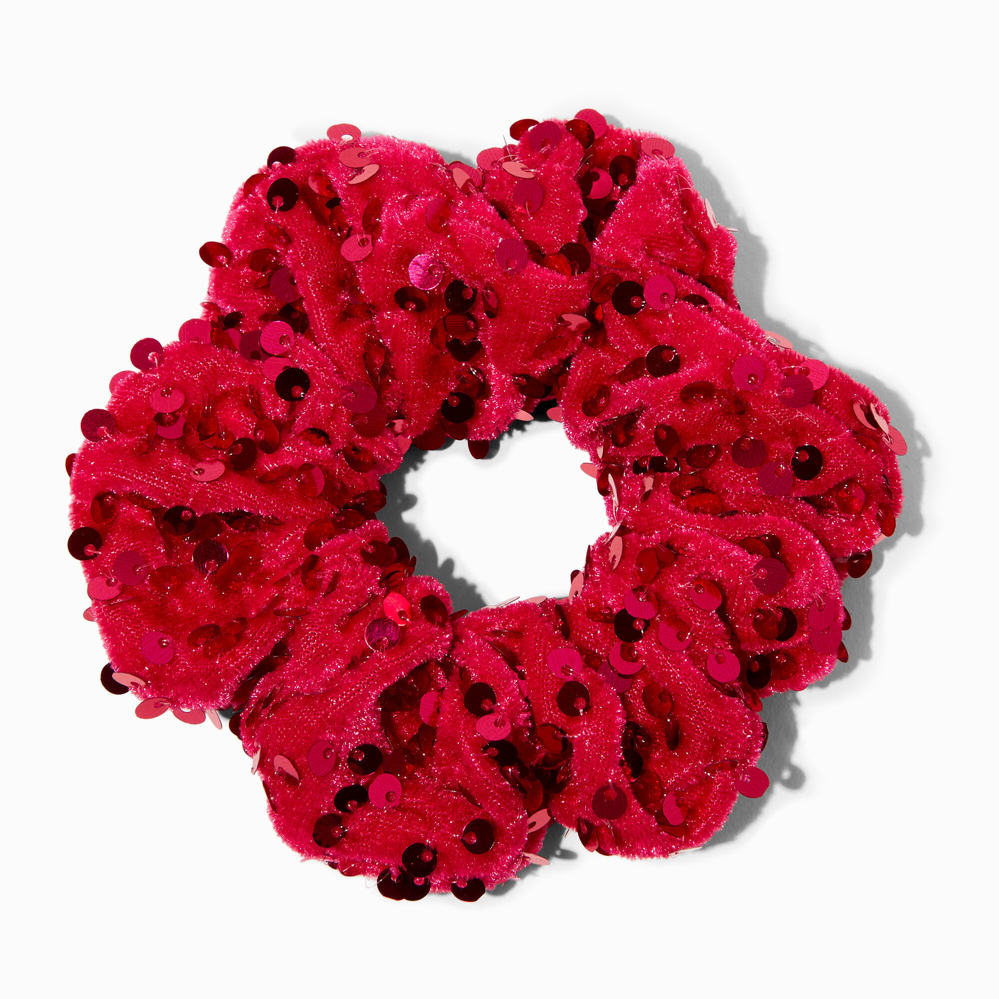 View Claires Sequin Hair Scrunchie Pink information