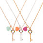 Best Friends Key Pendant Necklaces - 3 Pack,