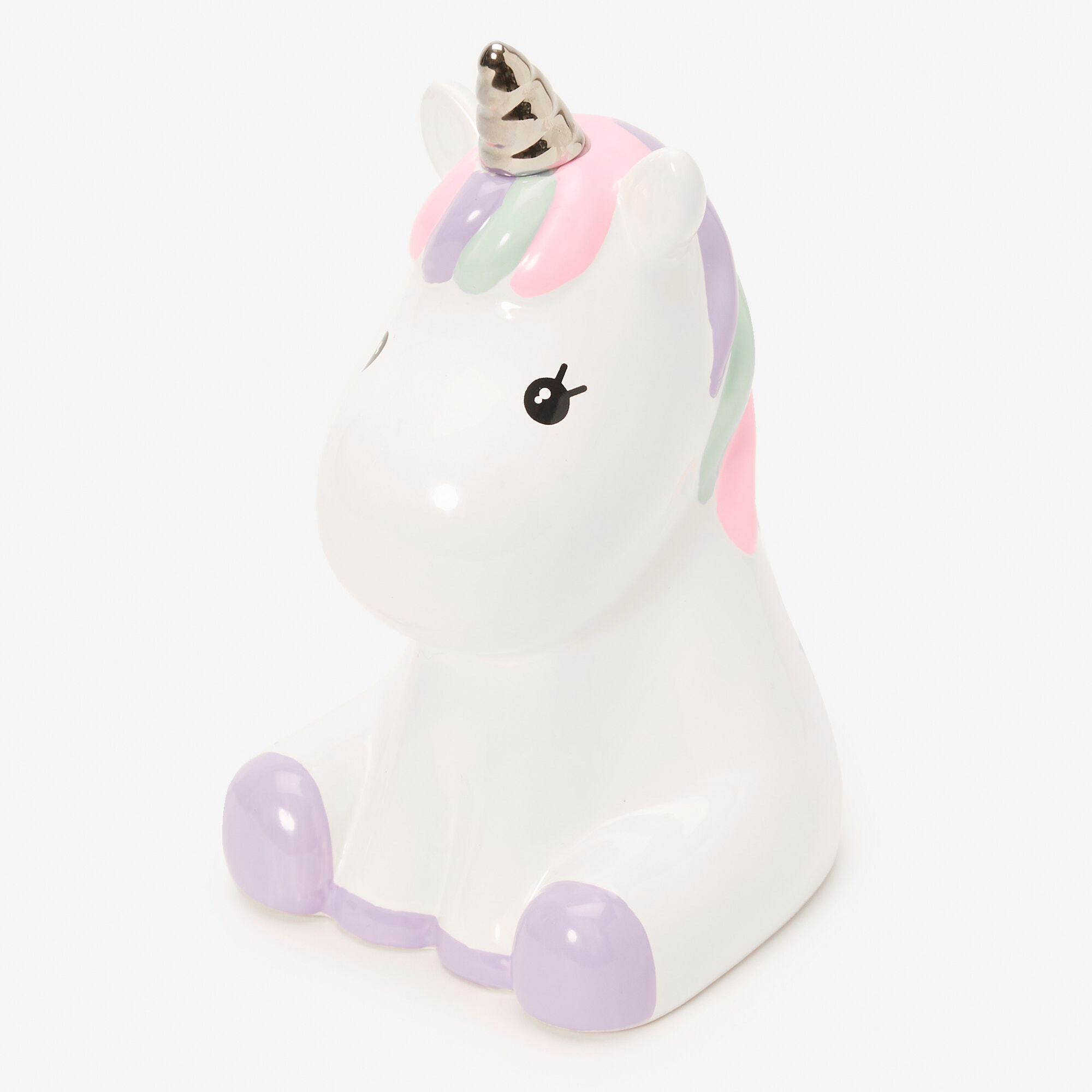 Claire's Tirelire en céramique licorne Claire's Club - Blanc