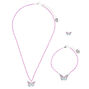 Claire&#39;s Club Butterfly Jewellery Set - Purple, 3 Pack,