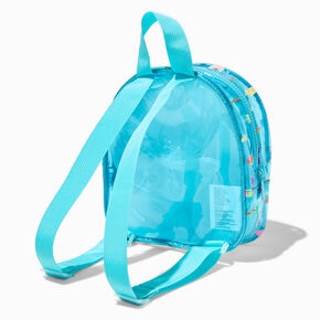 Summertime Icons Transparent Blue Backpack,