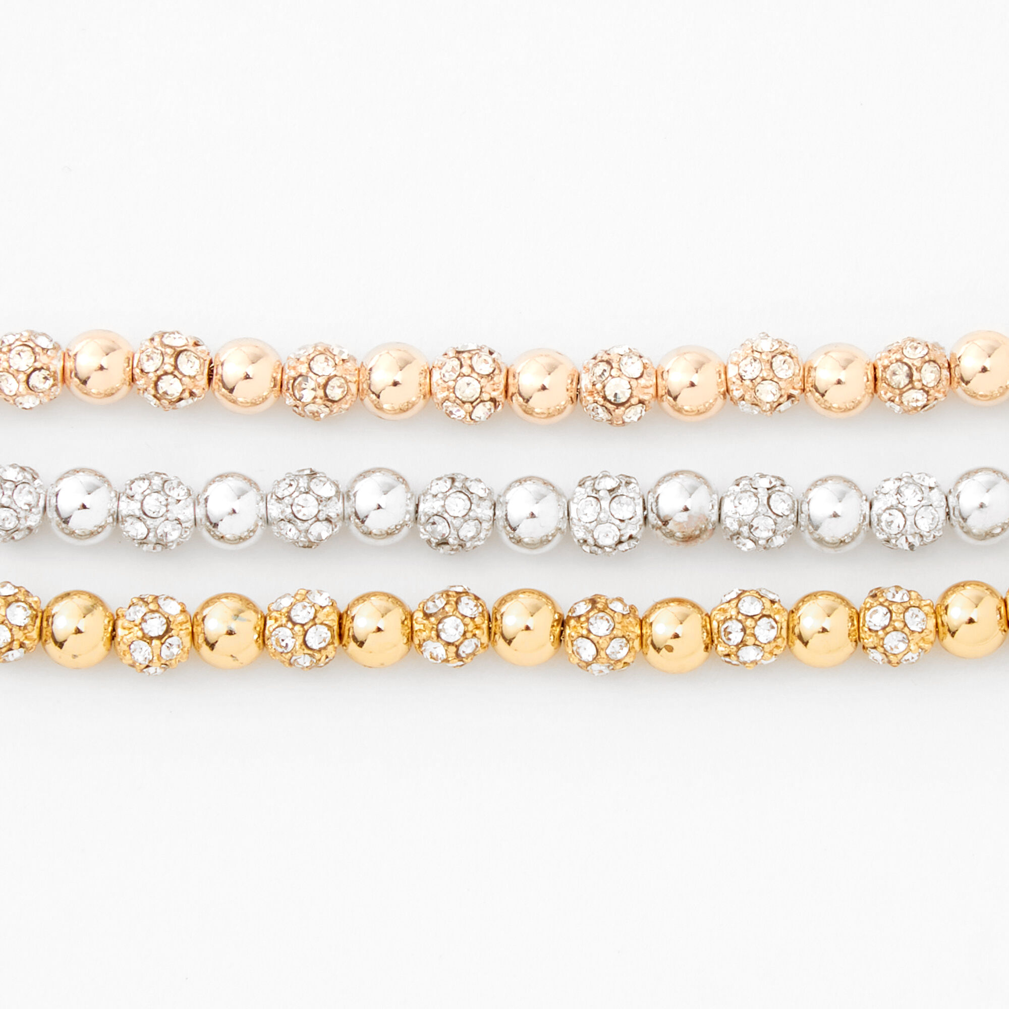 Mixed Metal Disco Bolo Bracelet - 3 Pack,