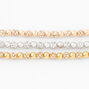 Bracelet bolo disco en m&eacute;taux mixtes - Lot de 3,