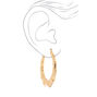 Gold 60MM Bamboo Hoop Earrings,