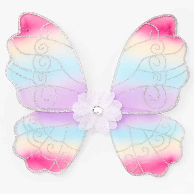 Claire&#39;s Club Pastel Rainbow Butterfly Wings,