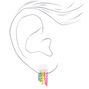 Silver Rainbow Chain Cloud Stud Earrings,