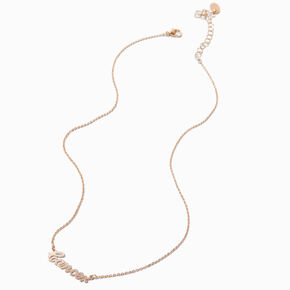 Gold-tone Script Zodiac Pendant Necklace - Cancer ,