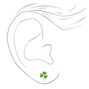 Sterling Silver Shamrock &amp; Horseshoe Stud Earrings - 2 Pack,