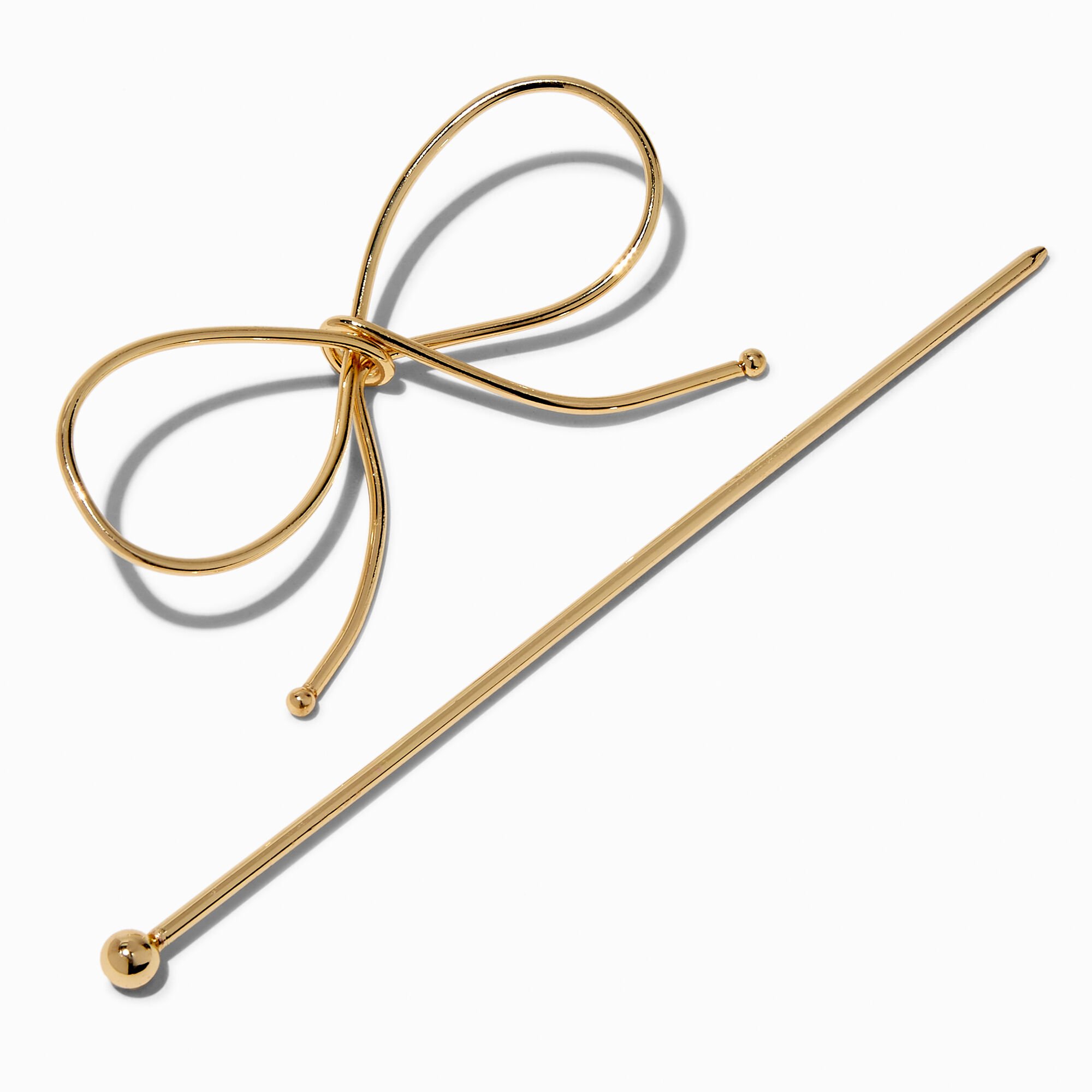 Gold-tone Bow Hair Pin